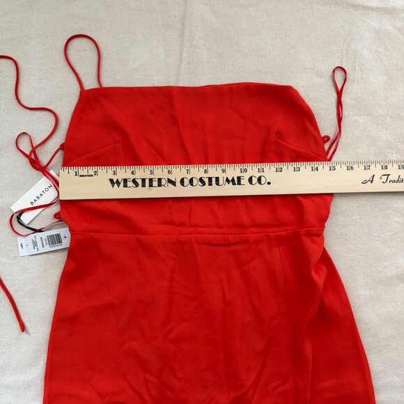 *NWT* Babaton | Success Matte Satin Midi Dress - Sz 6 / Hot Cheeky Red - Picture 11 of 12